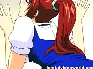 Cutie plays with the rod until hentai cumshot