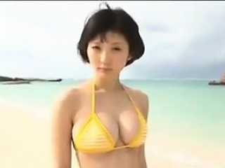 Asian Teen At The Beach