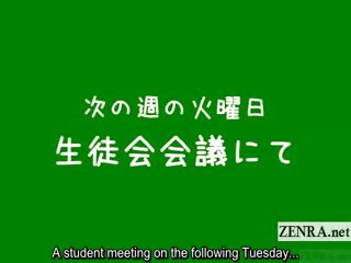 Subtitled nudist Japanese students naked school meeting